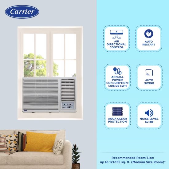 Carrier Estrella Ex 1.5 Ton 3 Star AC – Smart Cooling with Dust Protection & Turbo Boost (Model - 18K Estrella Ex 3S WAC)