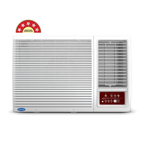 Carrier 1.5 Ton 5 Star Inverter Window AC( Copper,High Density Filter for Dust Filtration, 2Way Air Directional Control, 2023 Model,Estra Dxi -CIW18SC5R32F0,White)