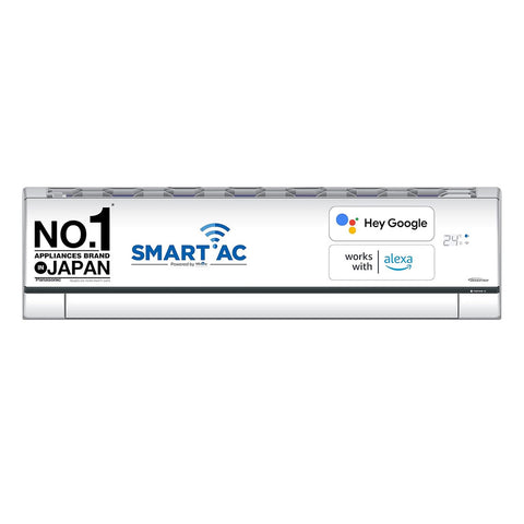 Panasonic 1 Ton 5 Star Wi-Fi Inverter Smart Split AC (Copper, 7 in 1 Convertible with additional AI Mode, 4 Way Swing, nanoe-G Air Purification Technology, CS/CU-XU12YKY5W,2023 Model, White)