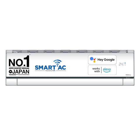 Panasonic 1.5 Ton 5 Star Wi-Fi Inverter Smart Split AC (Copper, 7 in 1 Convertible with additional AI Mode, 4 Way Swing, nanoe-G Air Purification Filter, CS/CU-XU18YKY5W,2023 Model, White)