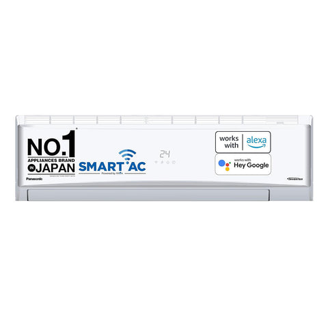 Panasonic 2 Ton 5 Star Wi-Fi Inverter Smart Split AC (Copper, 7 in 1 Convertible with additional AI Mode, Twin Cool, PM 0.1 Air Purification, CS/CU-ZU24ZKYF, 2023 Model, White)