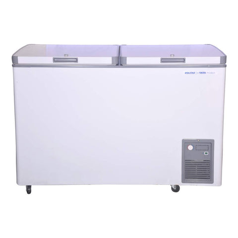 Voltas CF HT 320 DD P Double Door Deep Freezer, 320 Liters, White